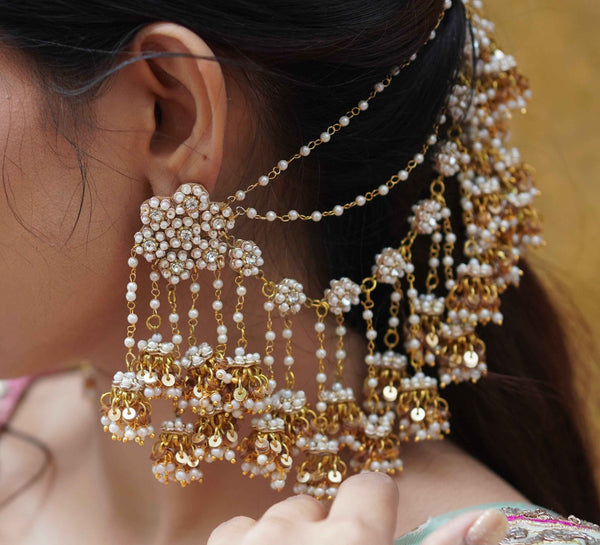 Rukaiya Earrings with earchain