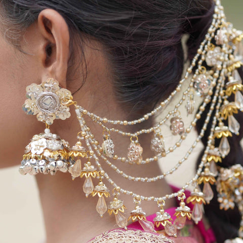 Shuvangi Jhumka with earchain