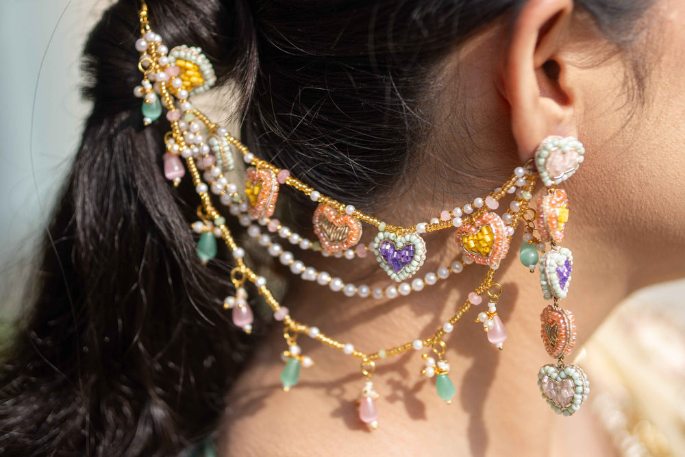 Ritu Earrings with earchain 3