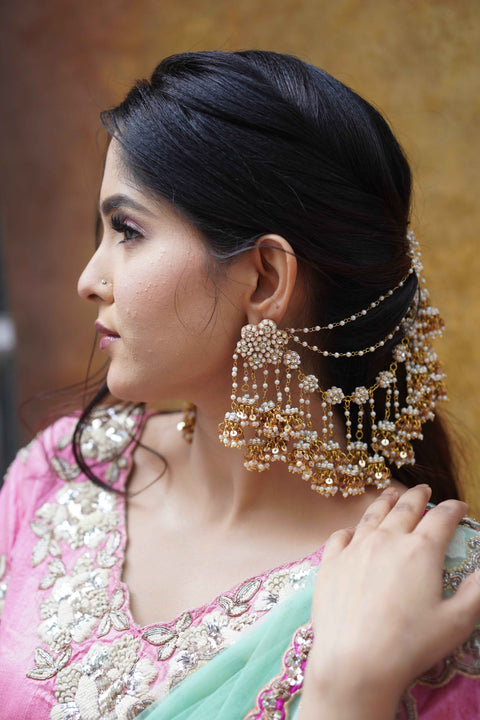 Rukaiya Earrings Tikka & Haathful
