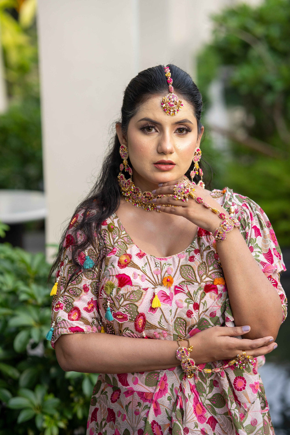 Situ (necklace+earings+tikka+haathful)