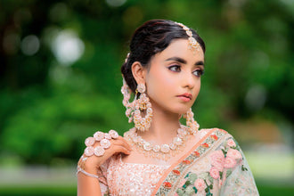 Amrita Necklace Earrings Tikka Haathful