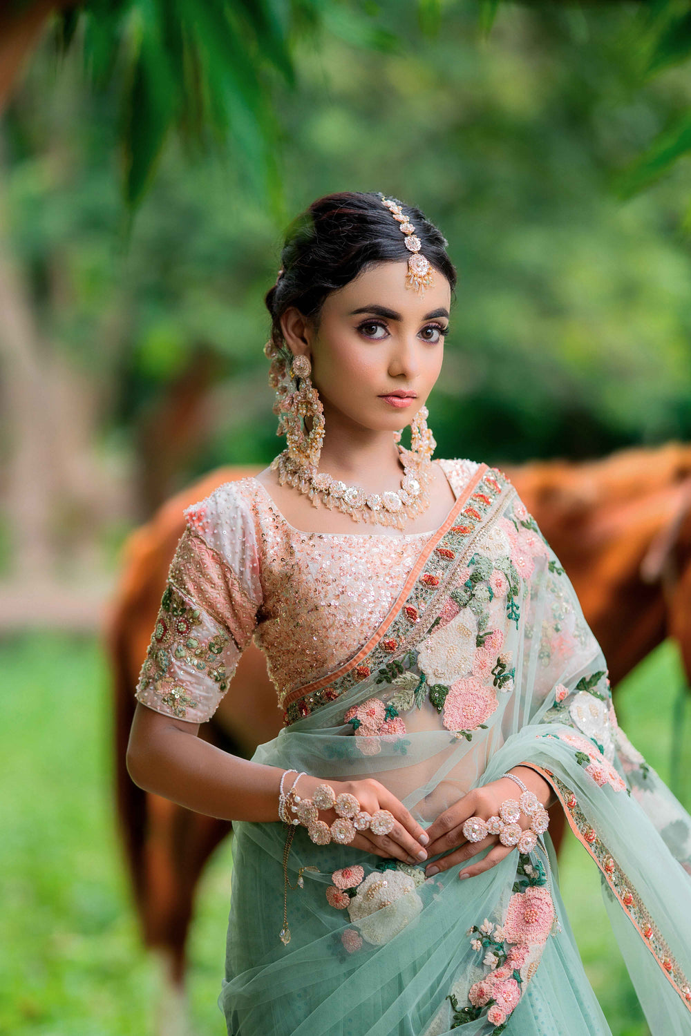 Amrita (Necklace+Earrings+Earchain+Tikka+Handcuff)