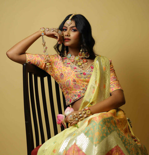 NIharika ( Earrings +Tikka +Necklace+ Haathful+kaleeras)