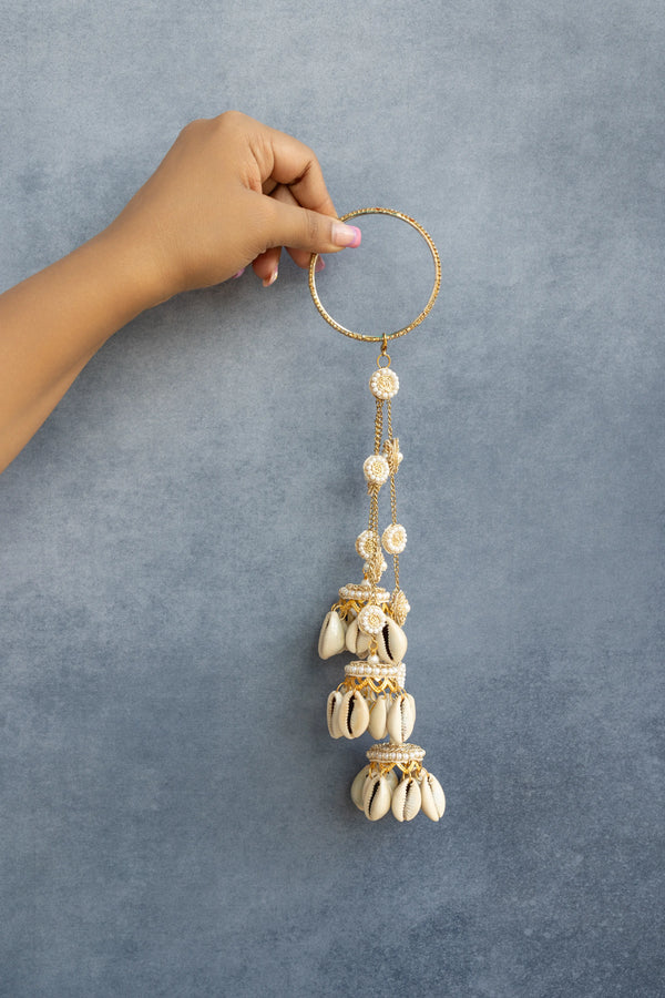 White Kodi Beaded Lumba rakhi