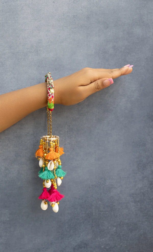 Multicolor tassrl hangin beaded Lumba bulk Rakhi