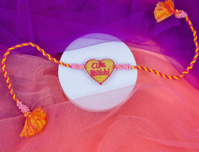 Cute bhabhi yellow rakhi