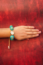 Torquise kundan Watch rakhi