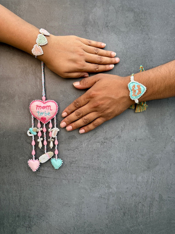 Mom to be Papa to be Rakhi Set