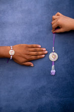 Purple Mop Rakhi Pair Set