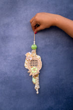 Pestal Green flower Rakhi Pair Set