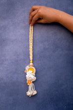 Flower ocur yellow Rakhi Pair Set