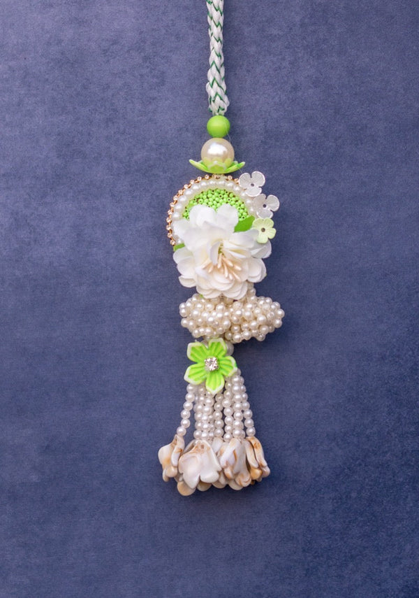 Flower pastel  Green Rakhi Pair Set