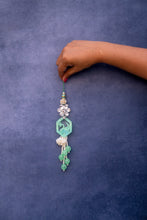 Resin pestal green rakhi pair set