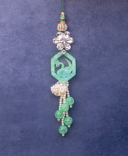 Resin pestal green rakhi pair set