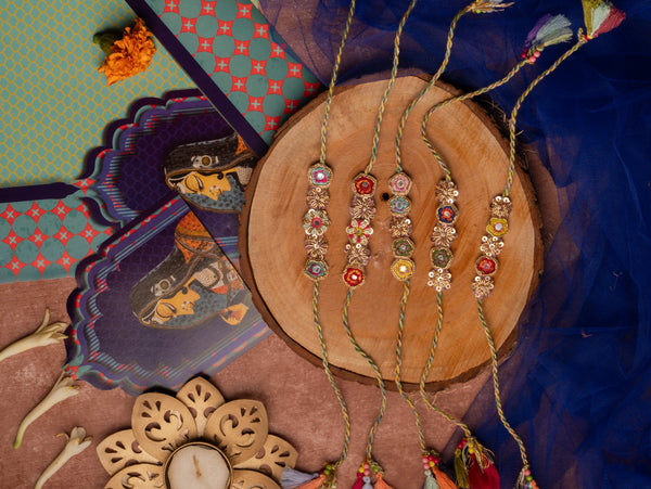 Bhai Muticolor Beaded Bulk Rakhi