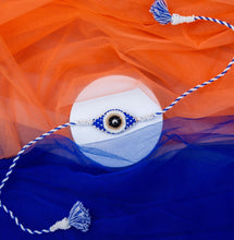 Blue white evil eye bhai rakhi