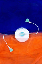 White blue beaded bhai rakhi