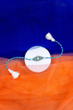 Blue white stone bhai rakhi