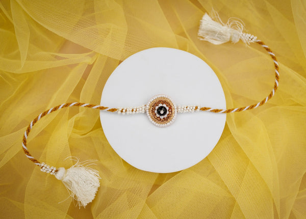 White moti stone bhai rakhi