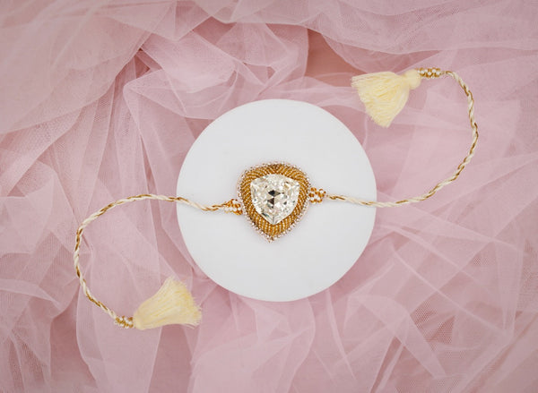 Silver stone Bhai Rakhi