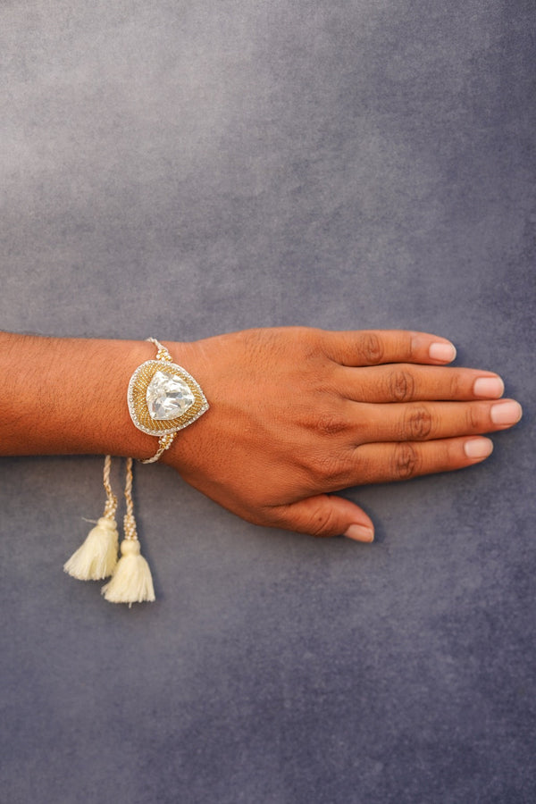 Silver stone Bhai Rakhi