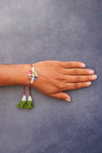 Multicolour stone bhai rakhi