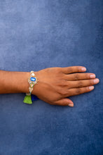 Blue green stone bhai rakhi