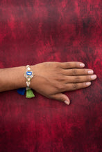 Blue green stone bhai rakhi