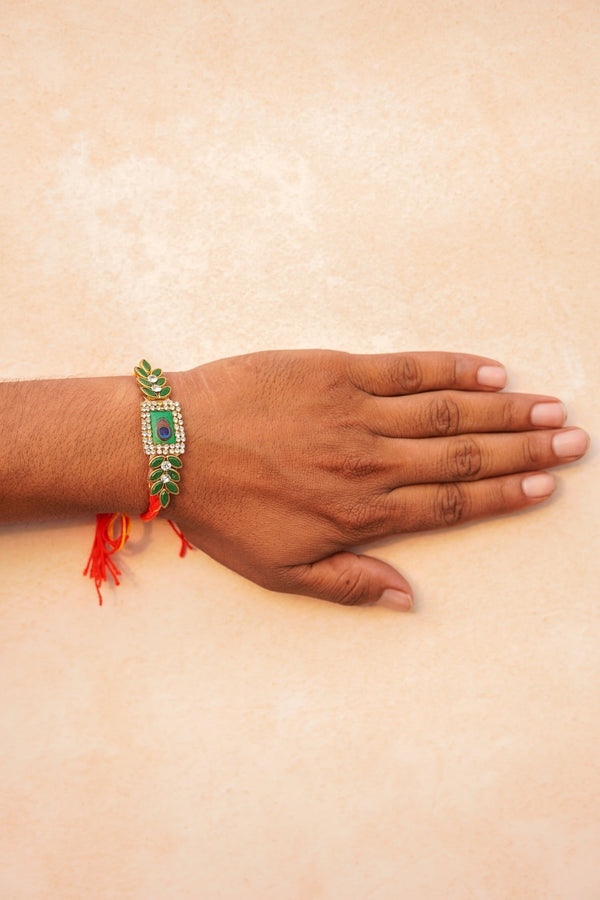 Green peacock budget bhai rakhi