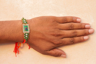 Green peacock budget bhai rakhi