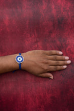 Blue evil eye pearl bhai rakhi