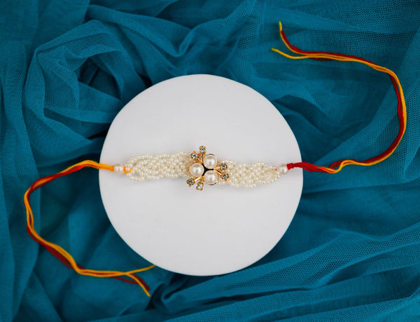 Triple moti beaded bhai rakhi