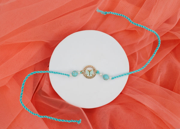 Crystal butterfly bhai rakhi
