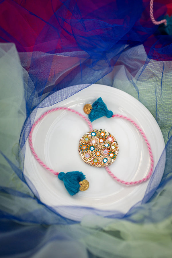 Bhai Golden Blue Bulk Rakhi