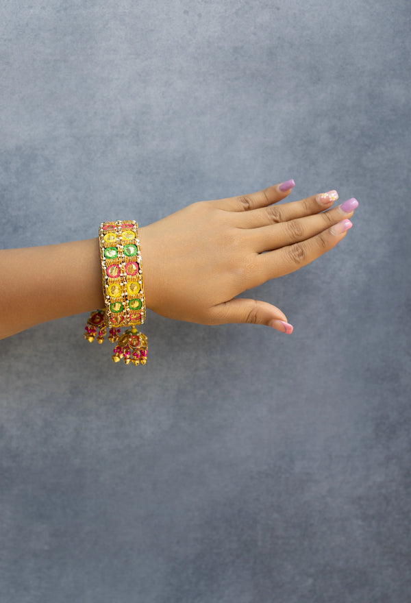multicolour gota traditional Beaded Bangle