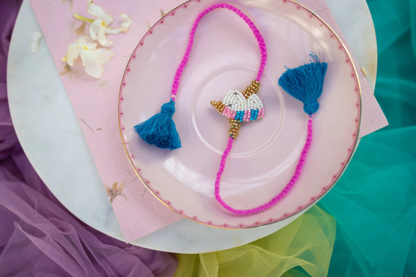 Kid's Unicorn Beaded Rakhi