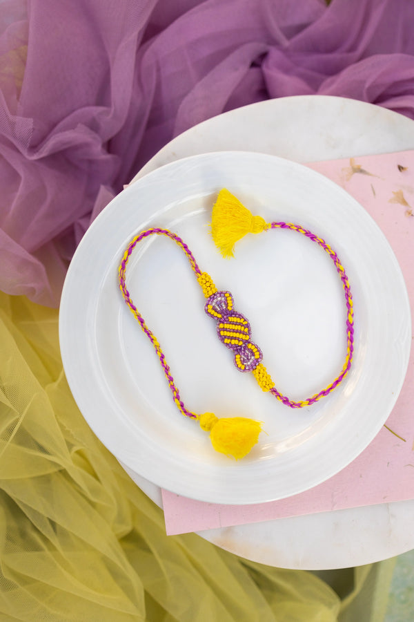 Kid's toffee/chocolate unisex Beaded bulk Rakhi