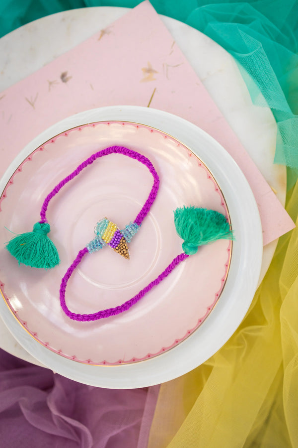 Kid's Ice Cream unisex Beaded bulk Rakhi