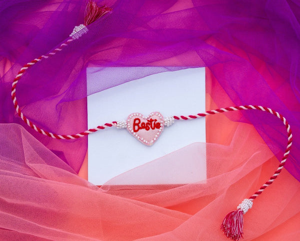 Bestie heart shape rakhi
