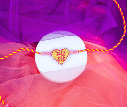 Big sis heart shape rakhi