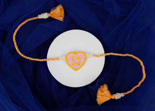 Little sis heart shape rakhi