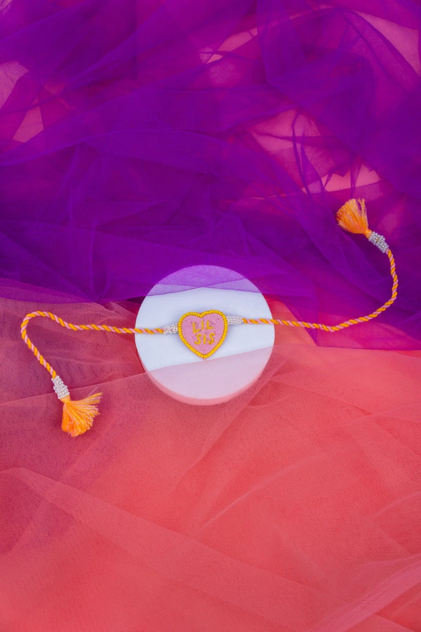 Little sis heart shape rakhi