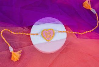 Little sis heart shape rakhi