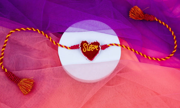 Sister heart shape rakhi
