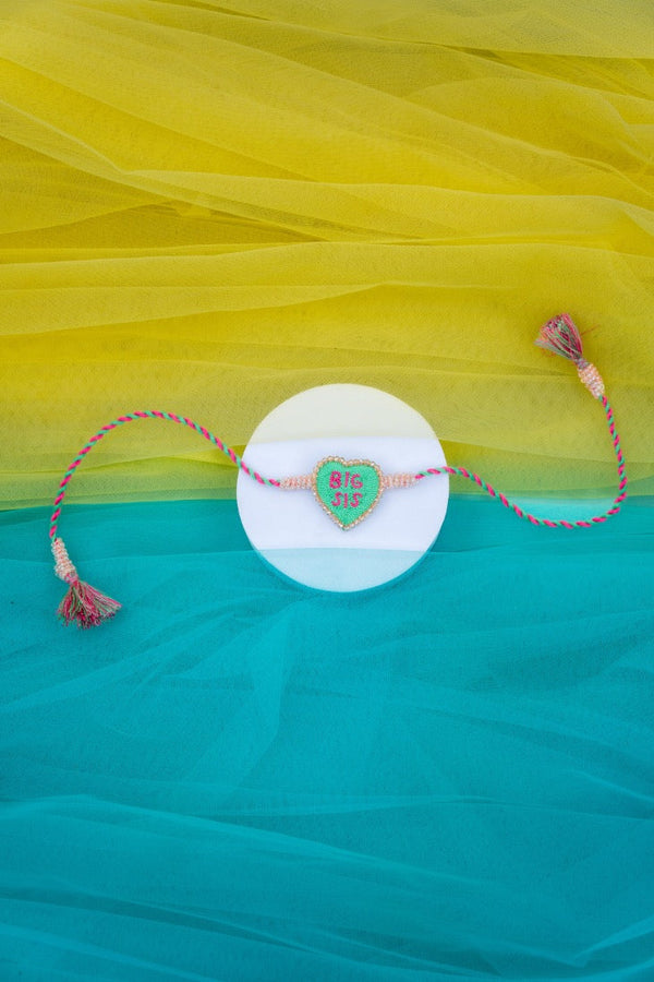 Big sis heart shape rakhi 2