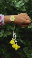 Yellow Floral bhabhi Lumba Rakhi