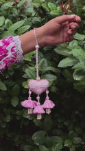 Pink Embroidery Bhabhi Lumba Rakhi
