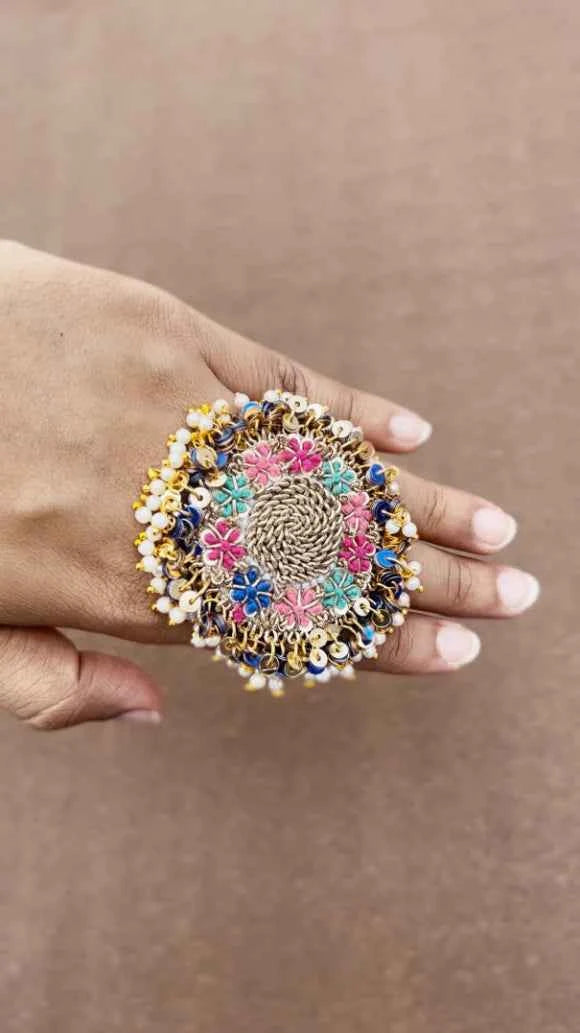Multicolour Flower Ring